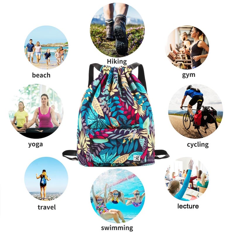 Risefit Waterproof Drawstring Bag, Gym Bag Sackpack Sports Backpack for Men Women - Image 5